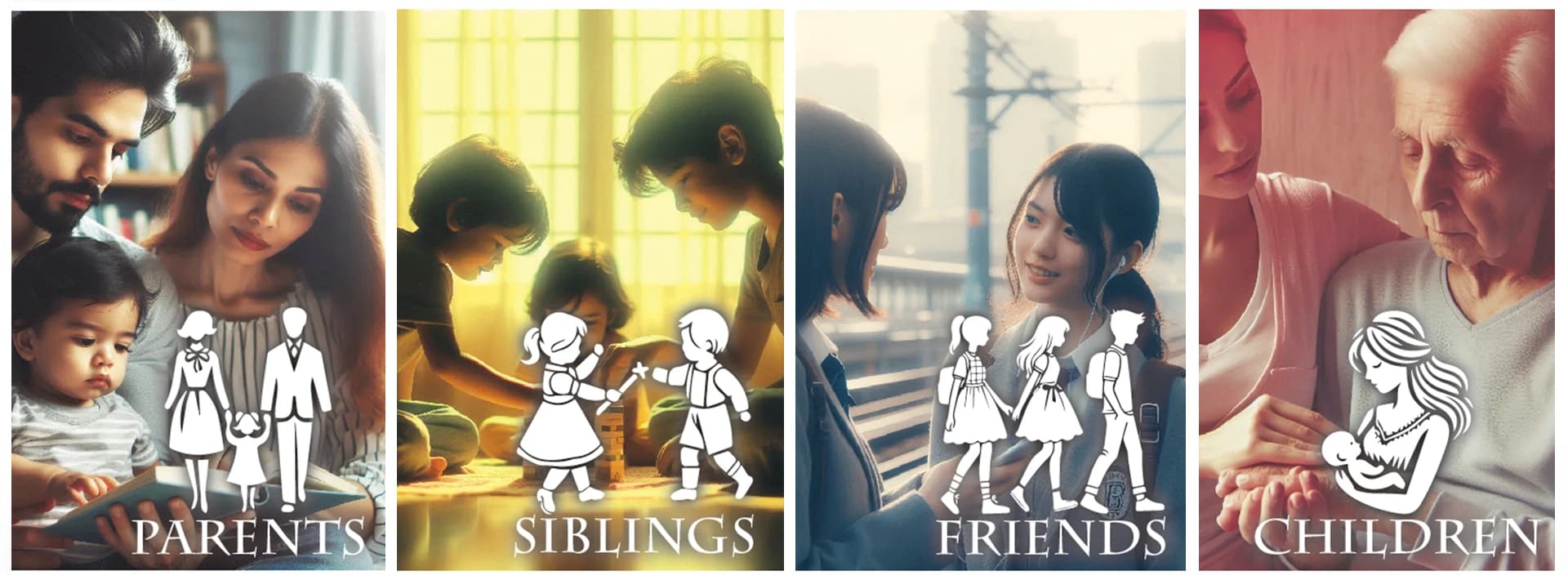 Relationship Dimensions – PARENTS, SIBLINGS, FRIENDS, CHILDREN