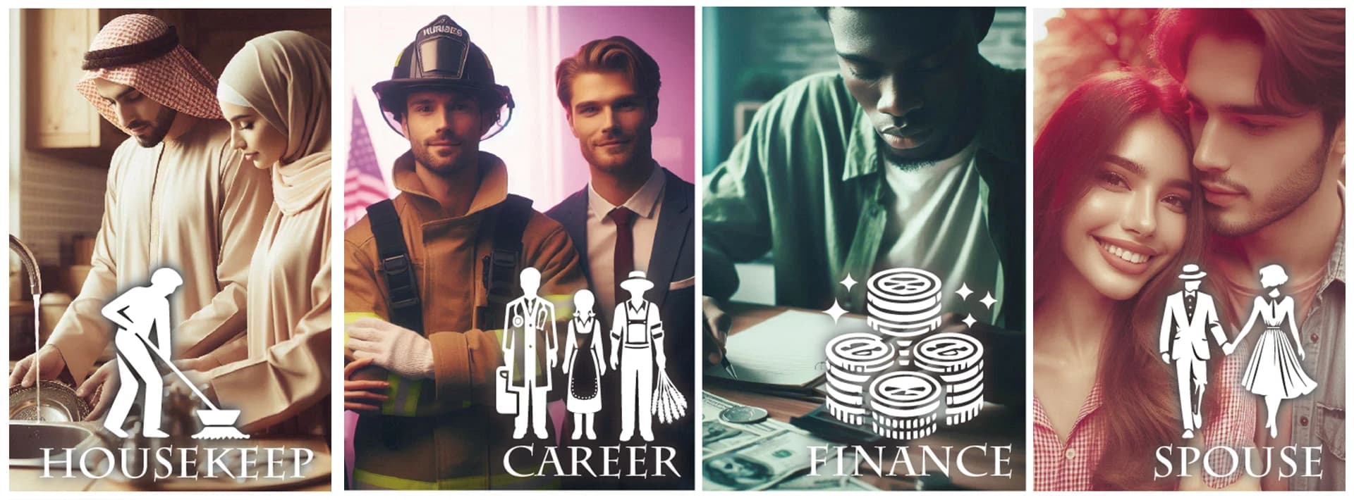 Value Dimensions – HOUSEKEEP, CAREER, FINANCE, SPOUSE